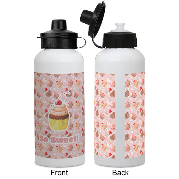 Sweet Cupcakes Aluminum Water Bottle - White APPROVAL