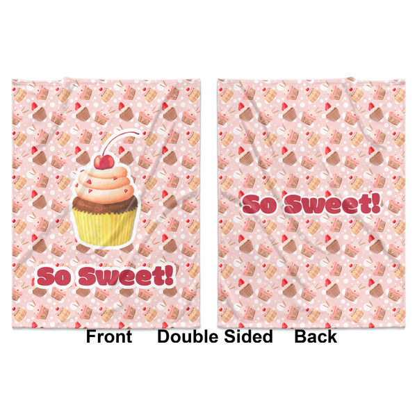 Sweet Cupcakes Baby Blanket (Double Sided - Printed Front and Back)