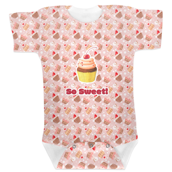 Custom Sweet Cupcakes Baby Bodysuit 6-12 w/ Name or Text
