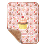 Sweet Cupcakes Sherpa Baby Blanket - 30" x 40" w/ Name or Text