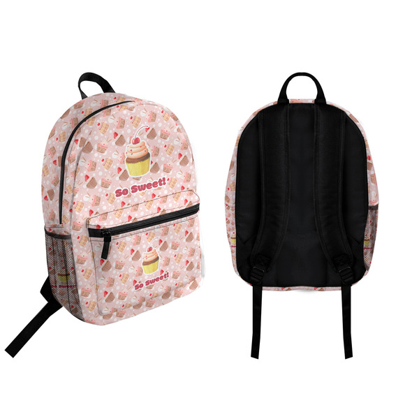 Sweet Cupcakes Backpack front and back - Apvl