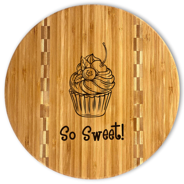 Custom Sweet Cupcakes Bamboo Cutting Board (Personalized)