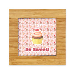 Sweet Cupcakes Bamboo Trivet with Ceramic Tile Insert (Personalized)
