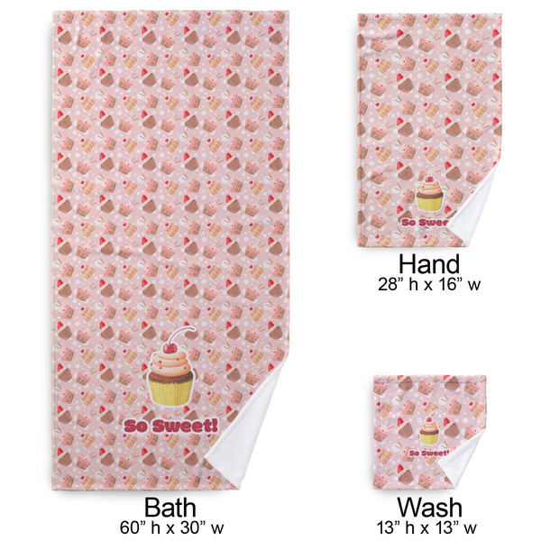 Sweet Cupcakes Bath Towel Sets - 3-piece - Approval