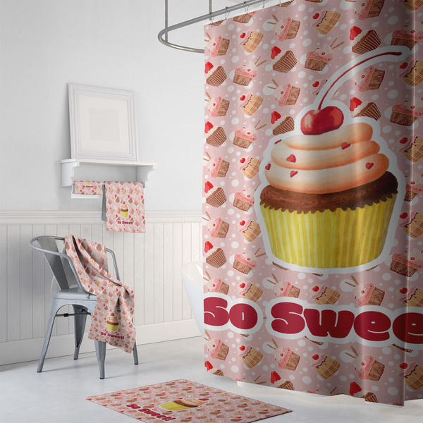Sweet Cupcakes Bath Towel Sets - 3-piece - In Context