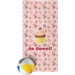 Sweet Cupcakes Beach Towel w/ Name or Text