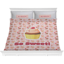 Sweet Cupcakes Comforter Set - King w/ Name or Text