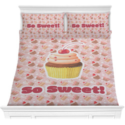 Sweet Cupcakes Comforter Set - Full / Queen w/ Name or Text