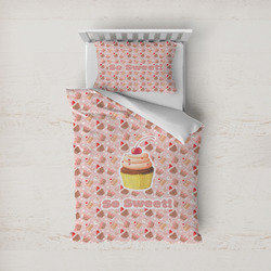 Sweet Cupcakes Duvet Cover Set - Twin w/ Name or Text