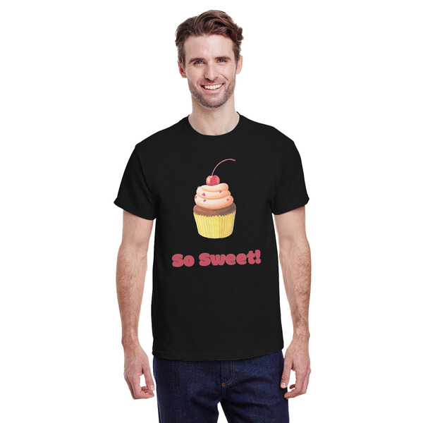 Custom Sweet Cupcakes T-Shirt - Black - Medium (Personalized)