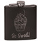 Sweet Cupcakes Black Flask Set (Personalized)