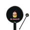 Sweet Cupcakes 5.5" Round Plastic Stir Sticks - Black - Single Sided (Personalized)