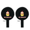 Sweet Cupcakes Black Plastic 7" Stir Stick - Double Sided - Round - Front & Back
