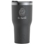 Sweet Cupcakes RTIC Tumbler - Black - Engraved Front (Personalized)