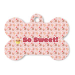 Sweet Cupcakes Bone Shaped Dog ID Tag (Personalized)