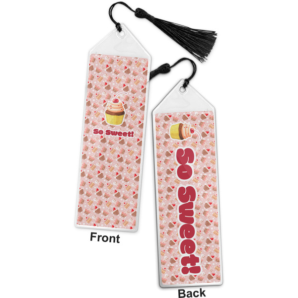 Sweet Cupcakes Bookmark with tassel - Front and Back