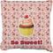 Sweet Cupcakes Burlap Pillow 16"