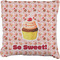 Sweet Cupcakes Burlap Pillow 24"