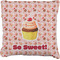 Sweet Cupcakes Faux-Linen Throw Pillow 26" w/ Name or Text