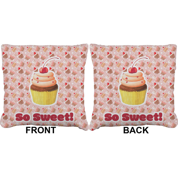 Sweet Cupcakes Burlap Pillow Approval