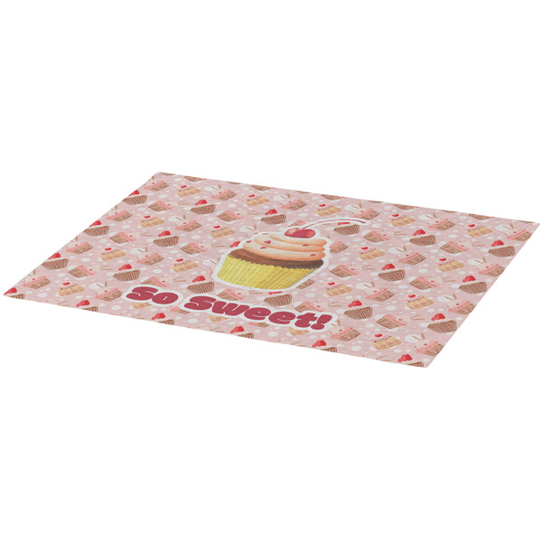 Sweet Cupcakes Burlap Placemat (Angle View)