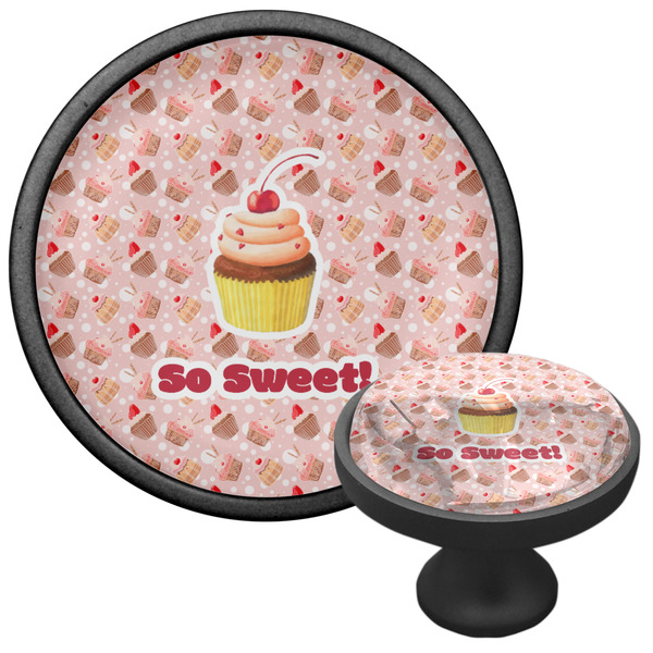 Sweet Cupcakes Cabinet Knob - Black - Multi Angle