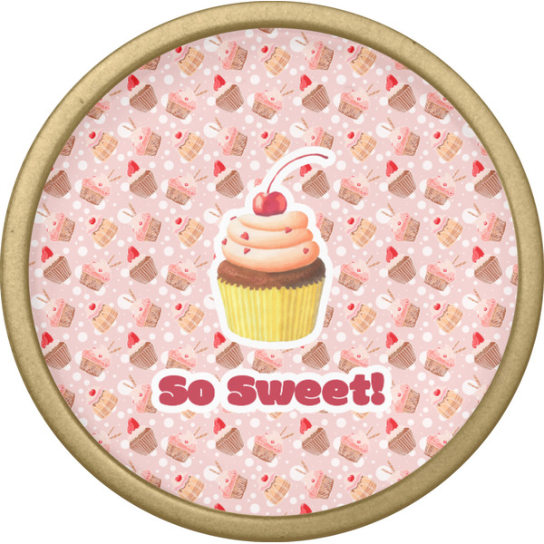 Sweet Cupcakes Cabinet Knob - Gold - Front