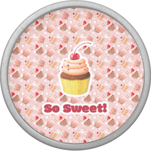 Sweet Cupcakes Cabinet Knob - Nickel - Front
