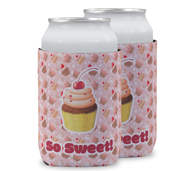 Custom Sweet Cupcakes Can Cooler (12 oz) w/ Name or Text