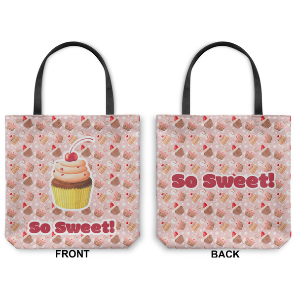 Sweet Cupcakes Canvas Tote - Front and Back
