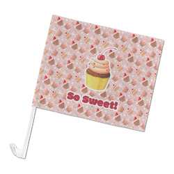 Sweet Cupcakes Car Flag - Large (Personalized)