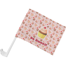 Sweet Cupcakes Car Flag - Small w/ Name or Text