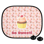 Sweet Cupcakes Car Side Window Sun Shade w/ Name or Text