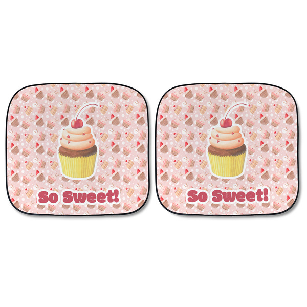 Sweet Cupcakes Car Sun Shades - FRONT