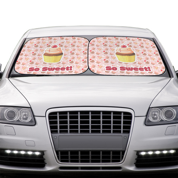 Sweet Cupcakes Car Sun Shades - IN CONTEXT