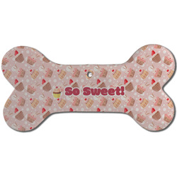 Sweet Cupcakes Ceramic Dog Ornament - Front w/ Name or Text