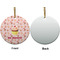 Sweet Cupcakes Ceramic Flat Ornament - Circle Front & Back (APPROVAL)