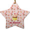 Sweet Cupcakes Ceramic Flat Ornament - Star (Front)