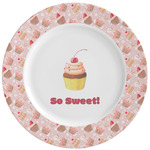 Sweet Cupcakes Ceramic Dinner Plates (Set of 4) (Personalized)