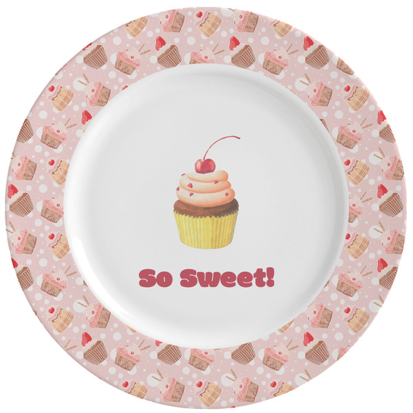 Custom Sweet Cupcakes Ceramic Dinner Plates (Set of 4) (Personalized)