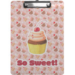Sweet Cupcakes Clipboard (Letter Size) w/ Name or Text