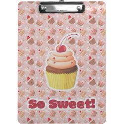 Sweet Cupcakes Clipboard (Letter Size) w/ Name or Text