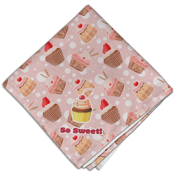 Custom Sweet Cupcakes Cloth Dinner Napkin - Single w/ Name or Text