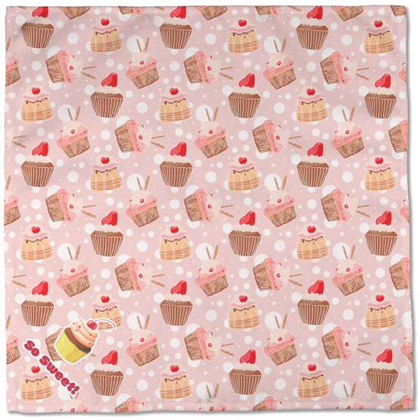 Sweet Cupcakes Cloth Napkins - Personalized Dinner (Full Open)