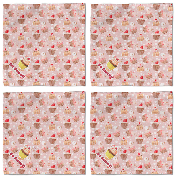 Sweet Cupcakes Cloth Napkins - Personalized Lunch (APPROVAL) Set of 4