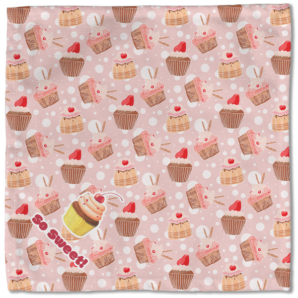 Sweet Cupcakes Cloth Napkins - Personalized Lunch (Single Full Open)