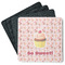 Sweet Cupcakes Square Rubber Backed Coasters - Set of 4 w/ Name or Text