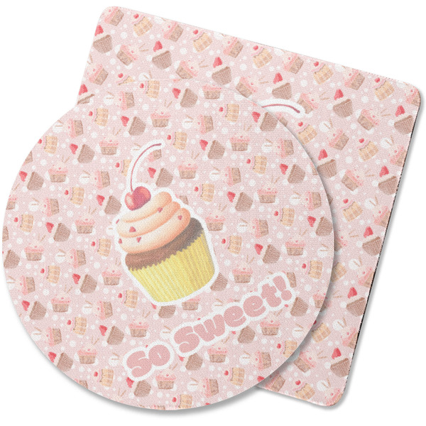 Custom Sweet Cupcakes Rubber Backed Coaster (Personalized)