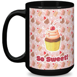 Sweet Cupcakes 15 Oz Coffee Mug - Black (Personalized)