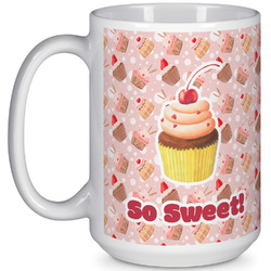 Sweet Cupcakes 15 Oz Coffee Mug - White (Personalized)